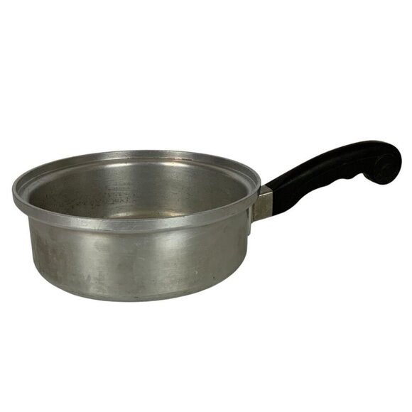 Vintage Saladmaster Aluminum 1 Qt Saucepan No 202 With Black Handle NO LID - Picture 1 of 9